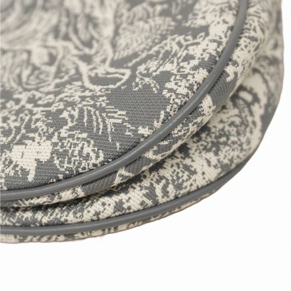 Christian Dior Shoulder Bag Saddle Bag Gray Canvas Gold Hardware Pre-owned Women - Picture 7 of 16